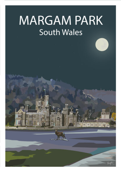 Margam Park at Night Art Print