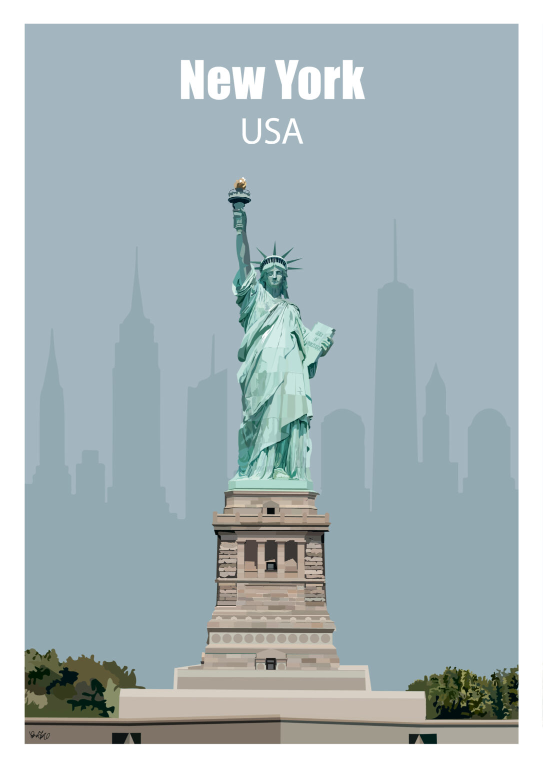 Statue of Liberty New York USA Art Print Poster for Sale
