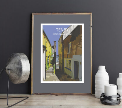 Tenby Alleyway Art Print In Frame 1