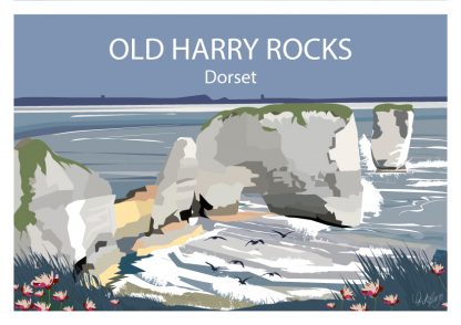 Old Harry Rocks Art Print