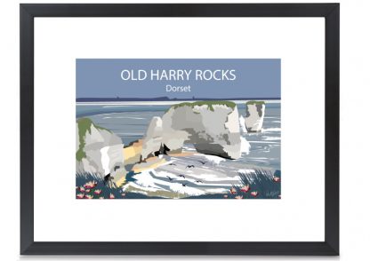 Old Harry Rocks Art Print In Frame